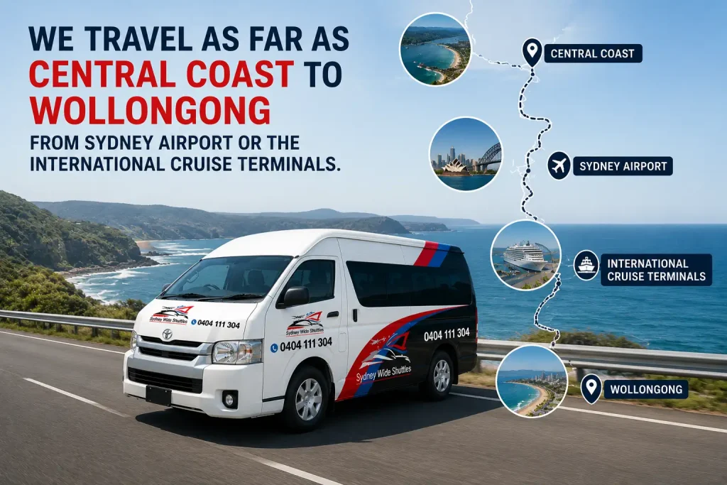 Travel to Central Coast and Wollongong from Sydney