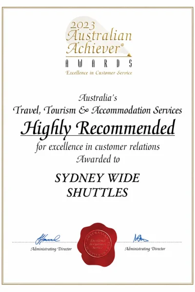 sydneywideshuttles- Awards